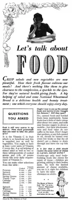 Framed Print : Advert for The Ministry of Food 1941 Framed Print : Advert for The Ministry of Food 1941
