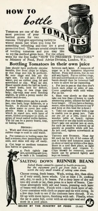 Framed Print : Advert for the Ministry of Food 1945