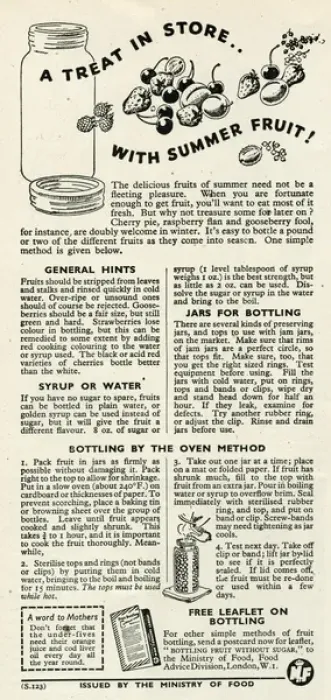 Framed Print : Advert for The Ministry of Food 1945