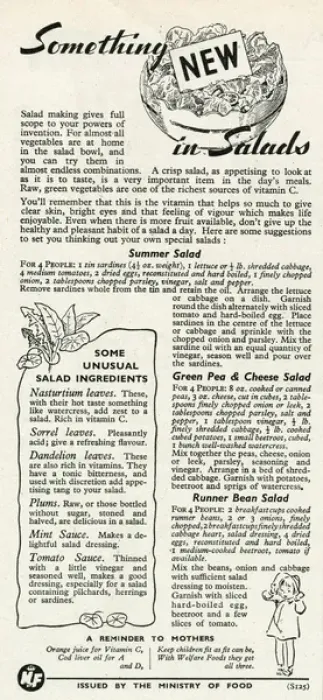 Framed Print : Advert for the Ministry of Food 1945