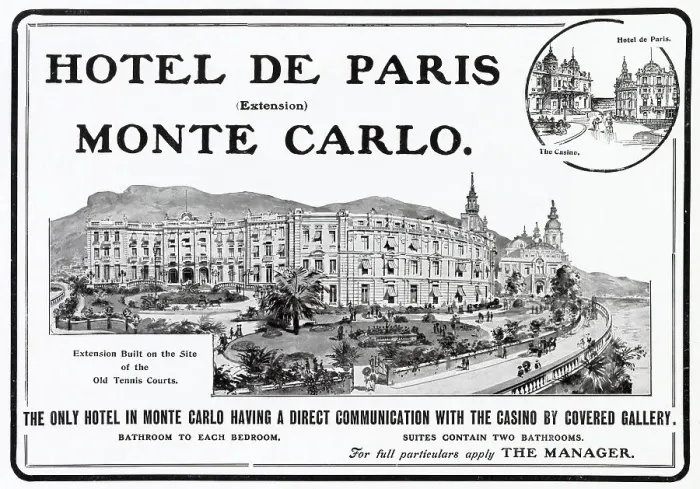 Framed Print : Advertisement for Monte Carlo on the fashionable French Riviera. Date: 1906 Framed Print : Advertisement for Monte Carlo on the fashionable French Riviera. Date: 1906