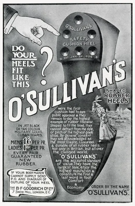 Framed Print : Advert for OSullivans rubber heels 1910