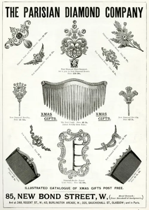 Framed Print : Advert for Parisian Diamond Company 1896 Framed Print : Advert for Parisian Diamond Company 1896