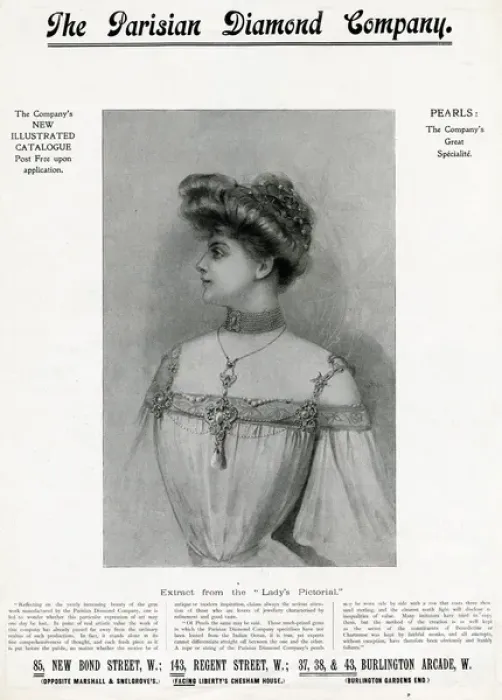 Framed Print : Advert for Parisian Diamond Company 1904 Framed Print : Advert for Parisian Diamond Company 1904
