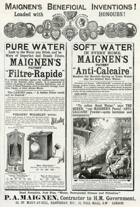 Framed Print : Advert for patent Maignens Inventions! 1886 Framed Print : Advert for patent Maignens Inventions! 1886