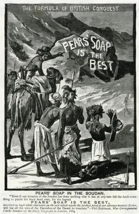 Framed Print : Advert for Pears soap in the Sudan 1887 Framed Print : Advert for Pears soap in the Sudan 1887