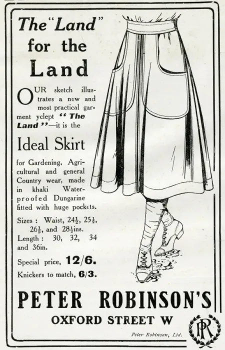 Framed Print : Advert for Peter Robinsons practical garment