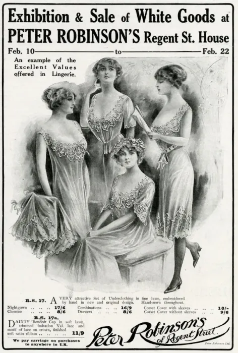 Framed Print : Advert for Peter Robinsons womens undergarments 1913
