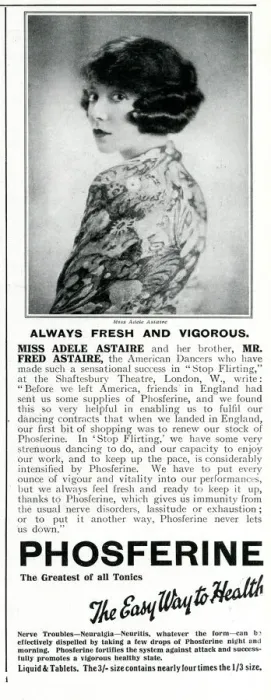 Framed Print : Advert for Phospherine with Adele Astaire 1923 Framed Print : Advert for Phospherine with Adele Astaire 1923