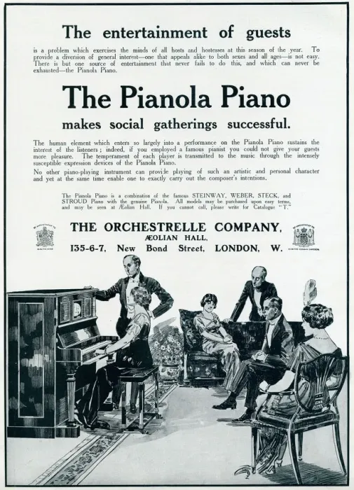 Framed Print : Advert for Pianola Piano 1913 Framed Print : Advert for Pianola Piano 1913