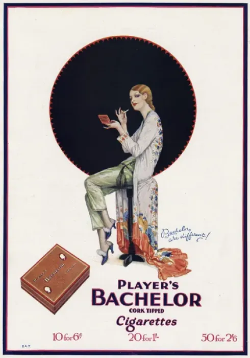 Framed Print : Advert for Players Bachelor cigarettes 1930 Framed Print : Advert for Players Bachelor cigarettes 1930