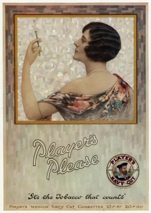 Framed Print : Advertisement for Players cigarettes Framed Print : Advertisement for Players cigarettes