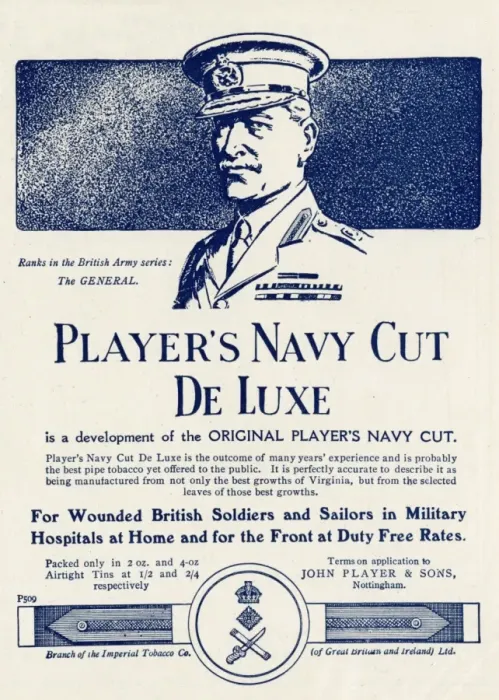 Framed Print : Advert for Players Navy Cut De Luxe pipe tobacco 1915 Framed Print : Advert for Players Navy Cut De Luxe pipe tobacco 1915