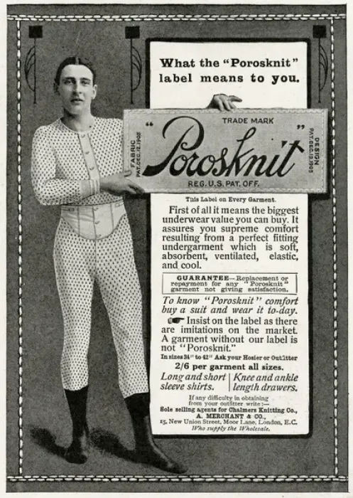 Framed Print : Advert for Porosknit underwear for men 1912 Framed Print : Advert for Porosknit underwear for men 1912