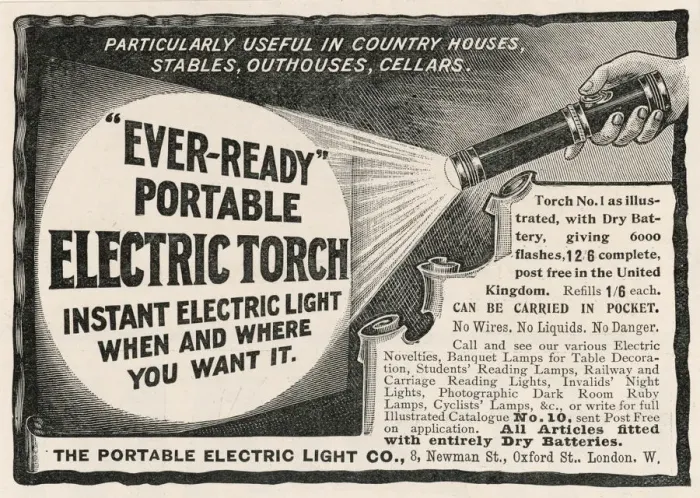 Framed Print : Advert for Portable Electric Light 1902 Framed Print : Advert for Portable Electric Light 1902