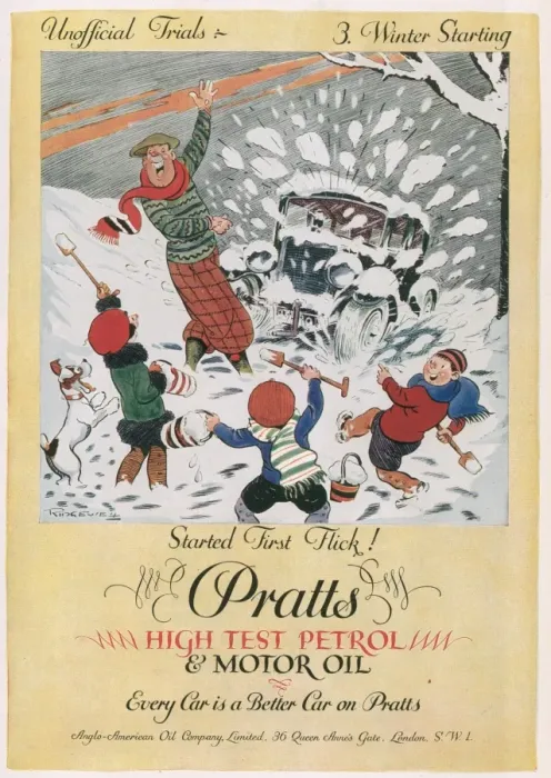 Framed Print : Advertisement for Pratts Petrol