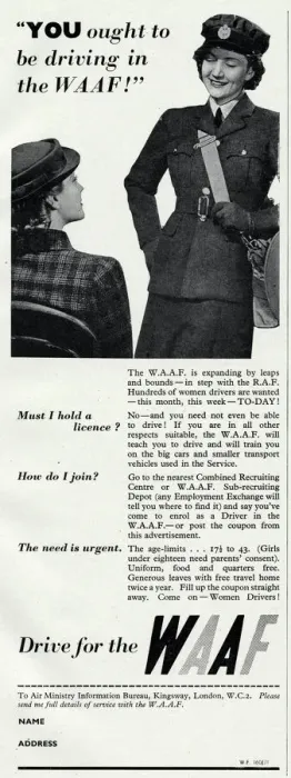 Framed Print : Advert for recruiting women for the WaF 1941