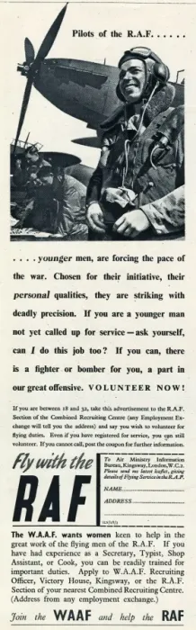 Framed Print : Advert for the recruitment of men for the RAF 1941