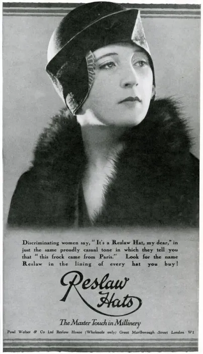 Framed Print : Advert for Reslaw womens hats 1929 Framed Print : Advert for Reslaw womens hats 1929