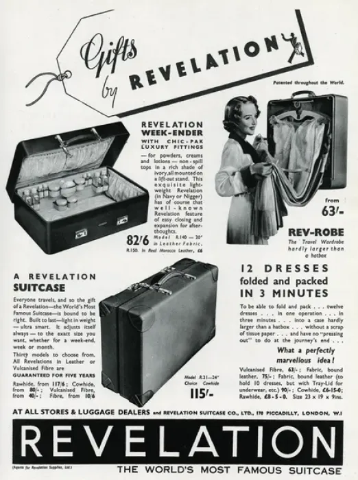 Framed Print : Advert for Revelation travel wardrobe 1937 Framed Print : Advert for Revelation travel wardrobe 1937