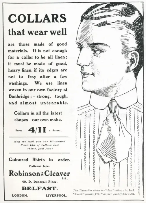 Framed Print : Advert for Robinson & Cleaver Ltd mens collars 1910 Advert for Robinson & Cleaver Framed Print : Advert for Robinson & Cleaver Ltd mens collars 1910 Advert for Robinson & Cleaver