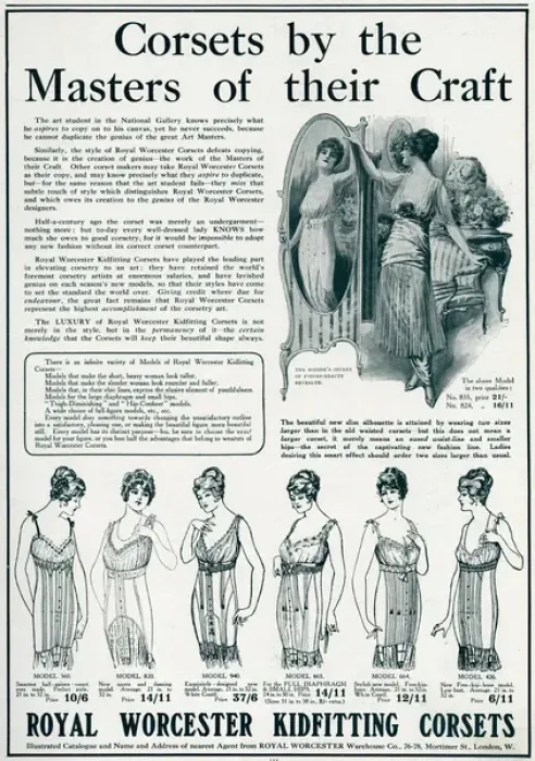 Framed Print : Advert for Royal Worcester corsets 1914 Framed Print : Advert for Royal Worcester corsets 1914