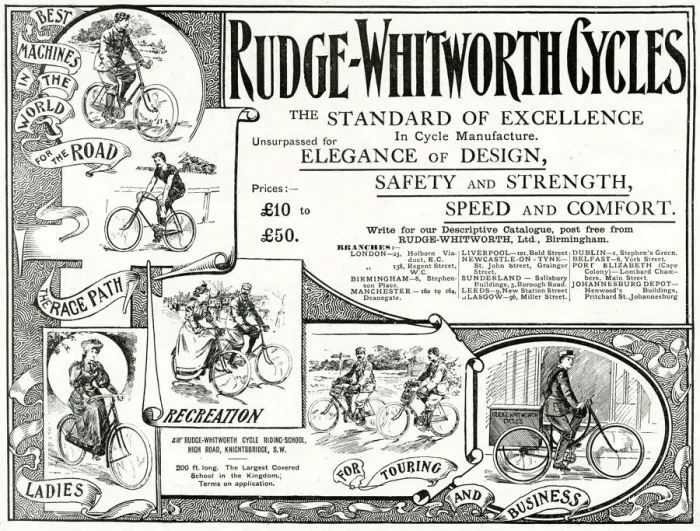 Framed Print : Advert for Rudge Whitworth Cycles 1895 Framed Print : Advert for Rudge Whitworth Cycles 1895