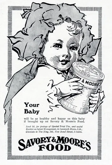 Framed Print : Advertisement for Savory & Moores Food 1914