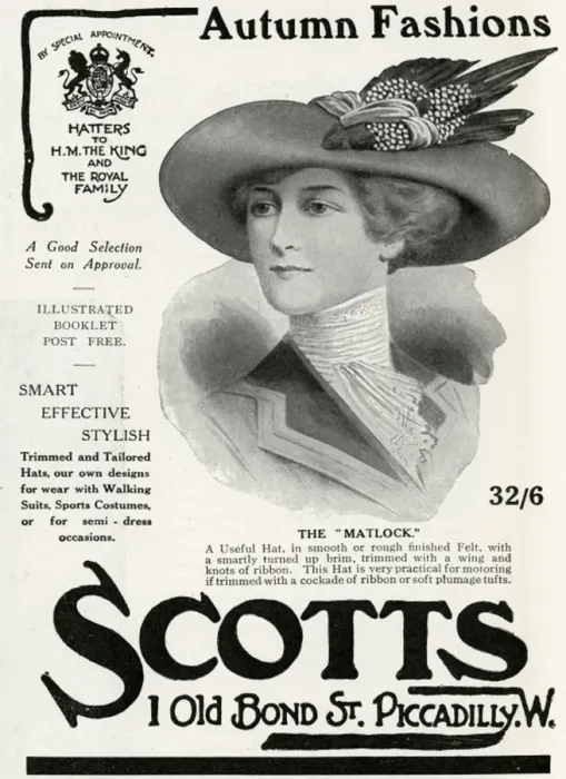 Framed Print : Advert for Scotts womens hats 1912 Framed Print : Advert for Scotts womens hats 1912