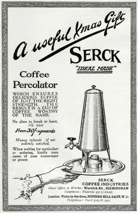 Framed Print : Advert for Serck coffee percolator 1908 Framed Print : Advert for Serck coffee percolator 1908
