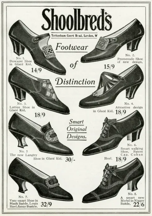 Framed Print : Advert for Shoolbreds womens footwear 1916 Framed Print : Advert for Shoolbreds womens footwear 1916
