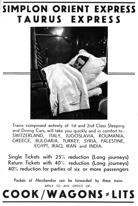 Framed Print : Advertisment for Simplon-Orient Express, Taurus Express