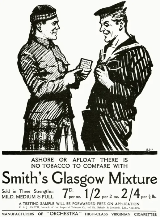 Framed Print : Advert for Smiths Glasgow Mixture Tobacco 1915 Framed Print : Advert for Smiths Glasgow Mixture Tobacco 1915