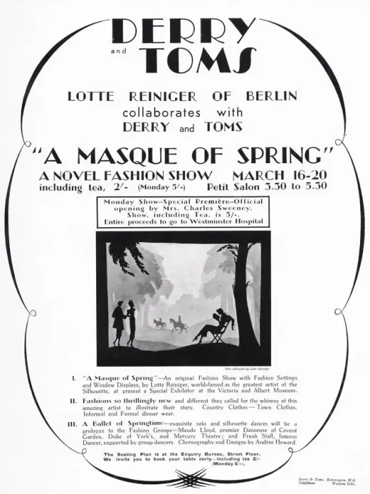 Framed Print : Advertisement for a spring fashion event at the London department store, Derry and Toms Framed Print : Advertisement for a spring fashion event at the London department store, Derry and Toms