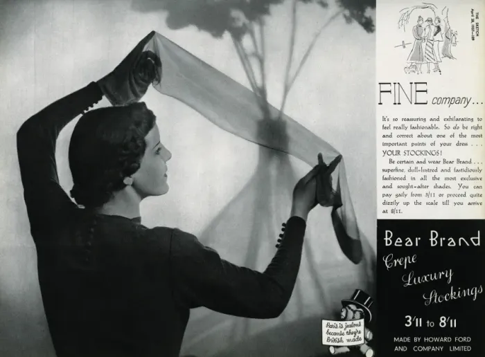 Framed Print : Advert for Stockings by Bear Brand 1937 Framed Print : Advert for Stockings by Bear Brand 1937