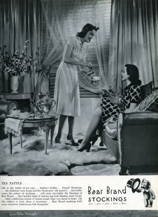 Framed Print : Advert for Stockings by Bear Brand 1939 Framed Print : Advert for Stockings by Bear Brand 1939