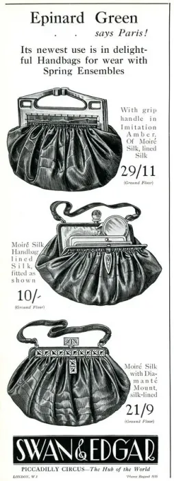 Framed Print : Advert for Swan & Edgar handbags 1929 Advert for Swan & Edgar handbags 1929 Framed Print : Advert for Swan & Edgar handbags 1929 Advert for Swan & Edgar handbags 1929