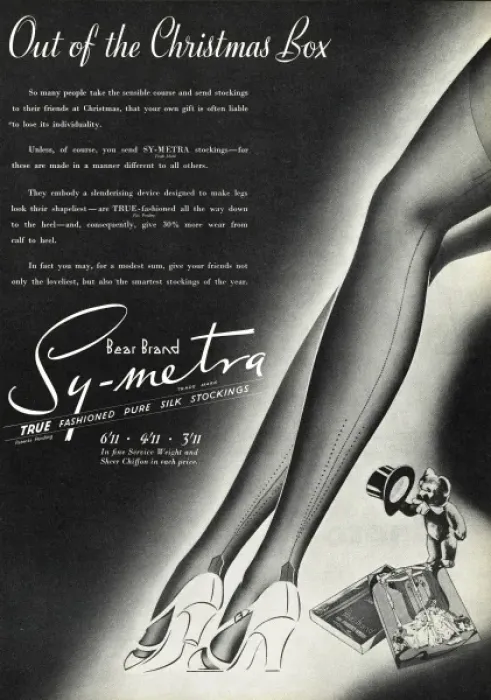 Framed Print : Advert for Symetra Bear Brand stockings 1939