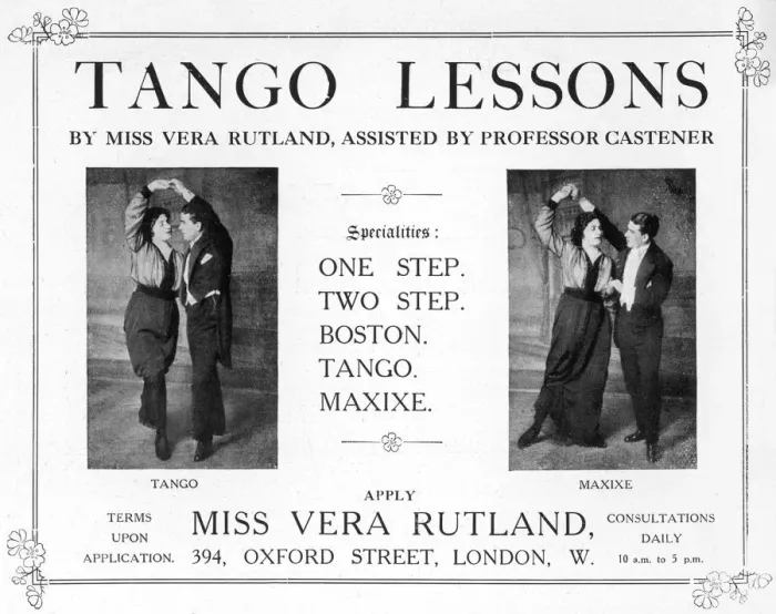 Framed Print : An advertisement for tango lessons Framed Print : An advertisement for tango lessons
