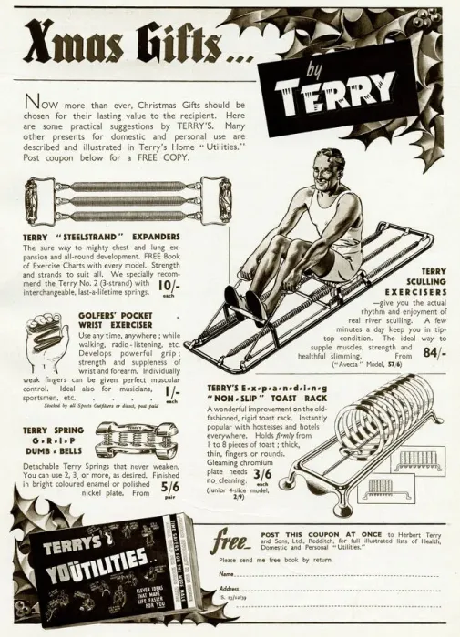 Framed Print : Advert for Terrys exerciser for men 1939 Framed Print : Advert for Terrys exerciser for men 1939