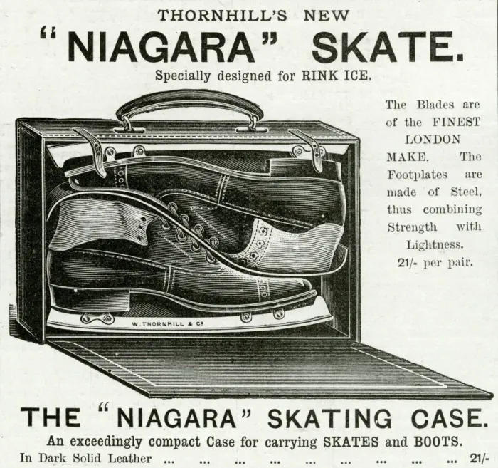 Framed Print : Advert for Thornhills Niagara ice-skates 1895 Framed Print : Advert for Thornhills Niagara ice-skates 1895