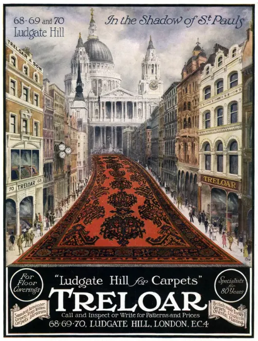 Framed Print : Advert for Treloar carpets 1918 Framed Print : Advert for Treloar carpets 1918