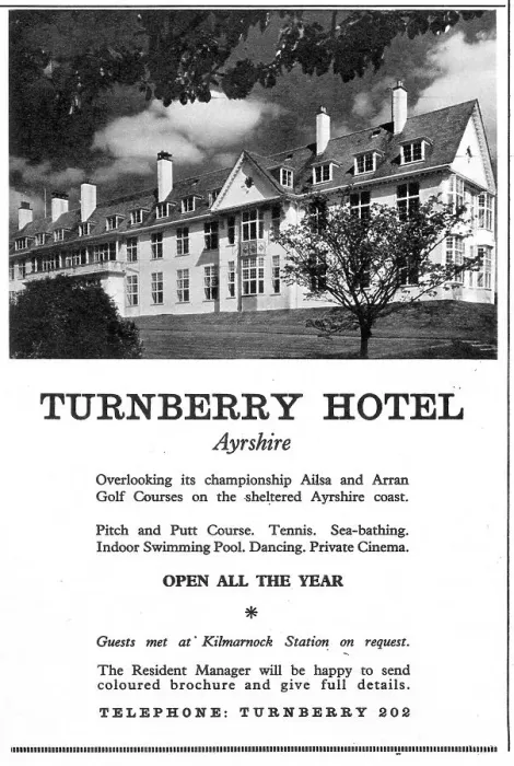Framed Print : Advertisement for Turnberry Hotel, Girvan, Scotland Framed Print : Advertisement for Turnberry Hotel, Girvan, Scotland