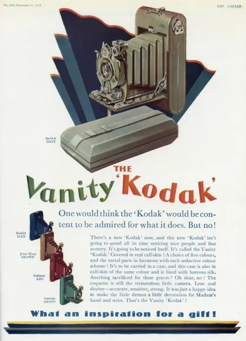 Framed Print : Advert for The Vanity Kodak 1926