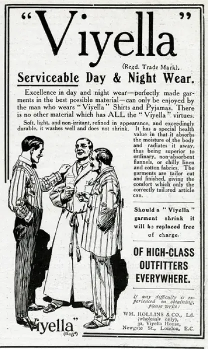 Framed Print : Advertisement for Viyella day and night wear Framed Print : Advertisement for Viyella day and night wear
