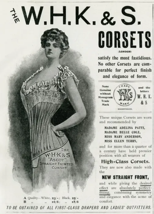Framed Print : Advert for W. H. K. & S. corsets 1901 Framed Print : Advert for W. H. K. & S. corsets 1901