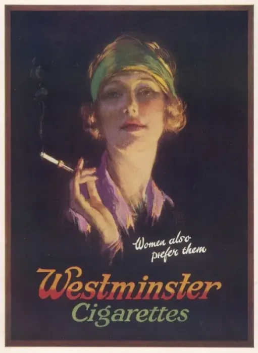 Framed Print : Advertisement for Westminster cigarettes Framed Print : Advertisement for Westminster cigarettes