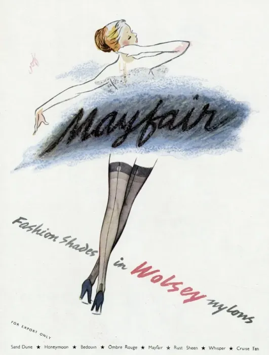 Framed Print : Advert for Wolsey Nylons 1950 Framed Print : Advert for Wolsey Nylons 1950