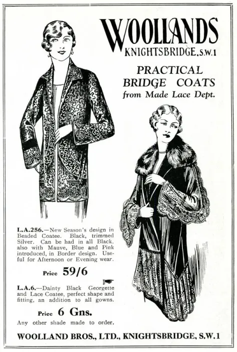 Framed Print : Advert for Woollands practical bridge coats 1929 Framed Print : Advert for Woollands practical bridge coats 1929