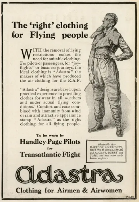Framed Print : Adastra advertisement - clothing for airmen and airwomen